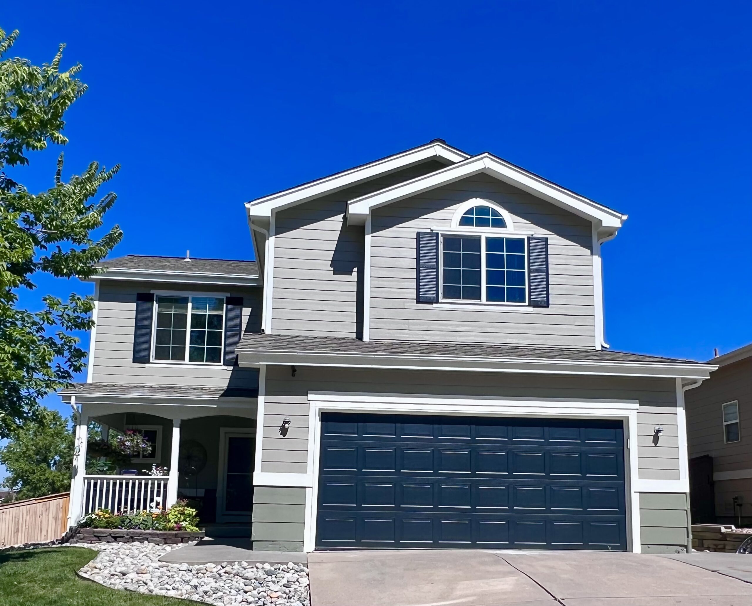 Exterior repaint including siding, soffits and trim