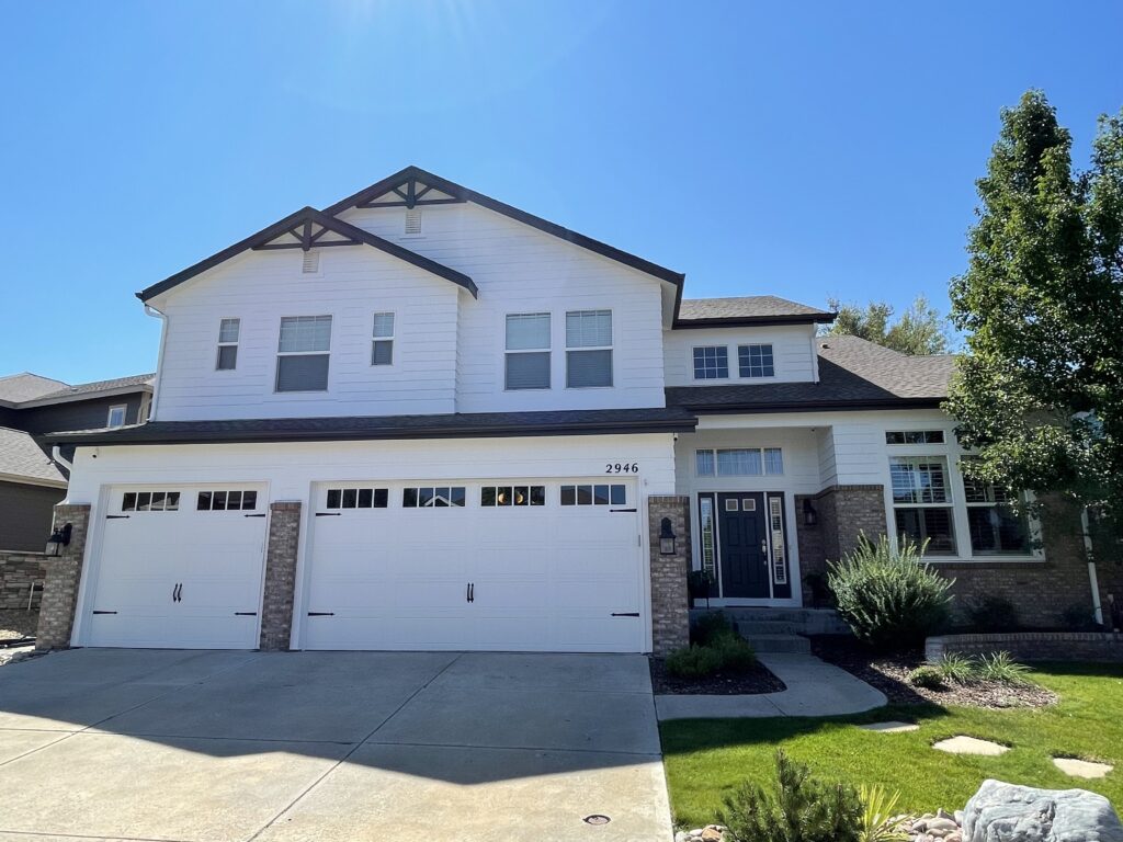 Completed exterior house painting project