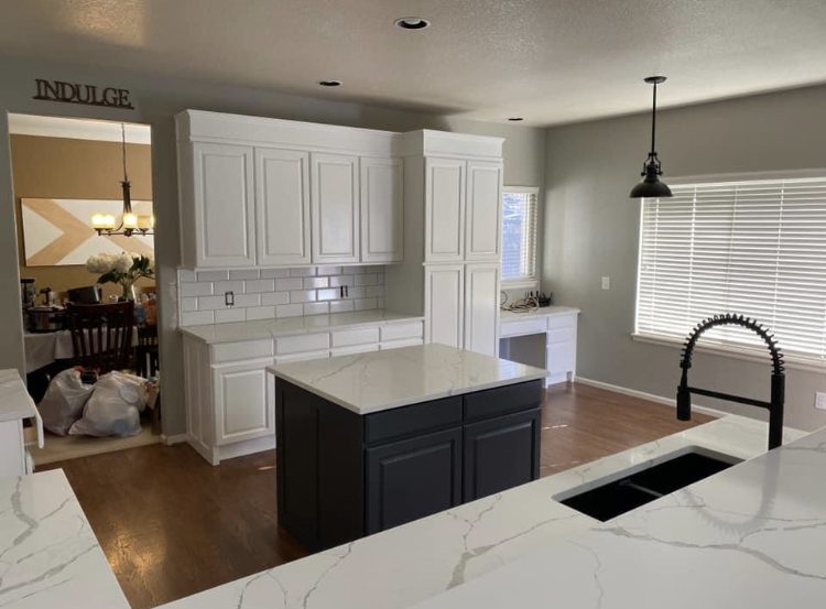 Painted kitchen cabinetry in a Denver metro kitchen